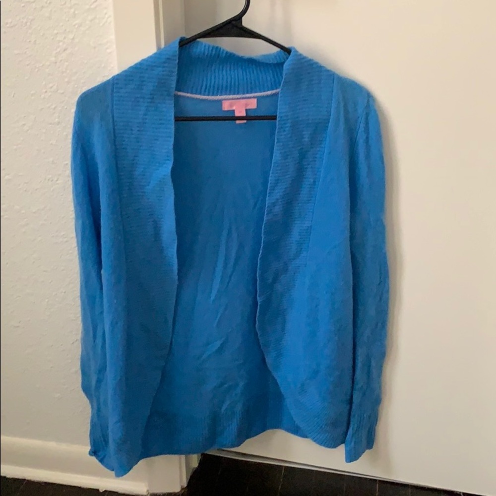 Blue Lily Pulitzer Open Front Cashmere Sweater